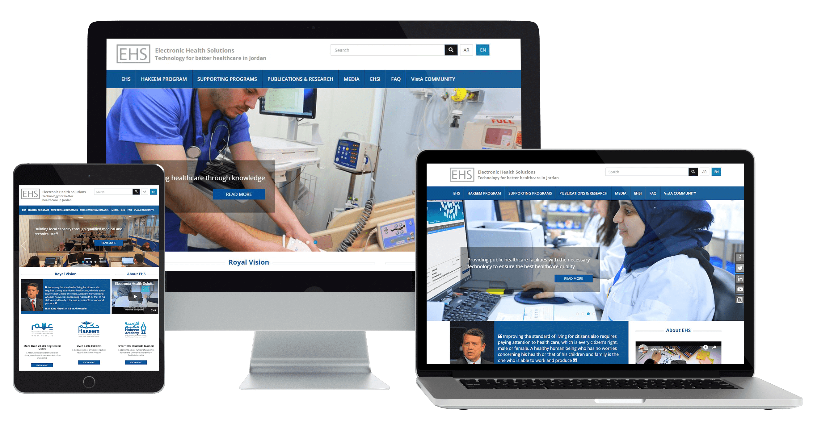 Sprintive Developed the website for Electronic Health solutions